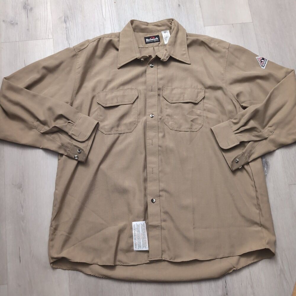 Bulwark FR Shirt Mens Long Sleeve Button Up Bulwark Shirt Bulwark Shirt Mens